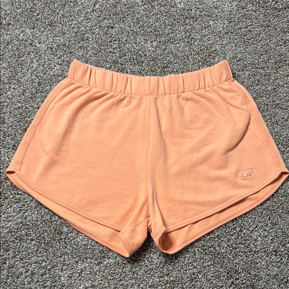 Hollister High Waist Orange Shorts Relaxed Fit